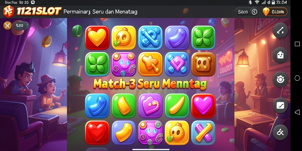 Tampilan gameplay seru dari 1121SLOT yang penuh warna.
