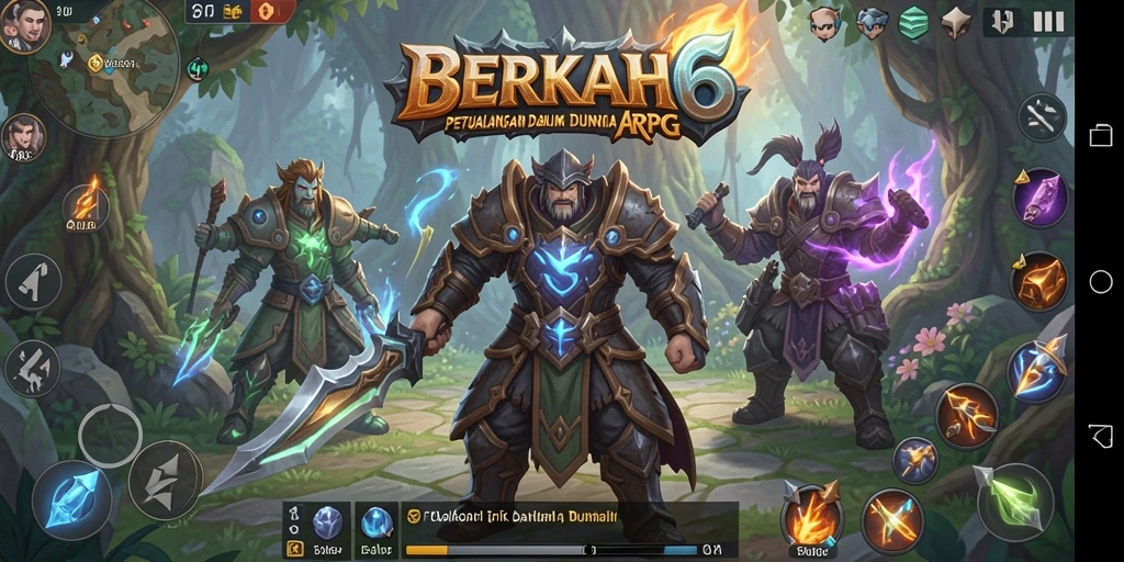 Gameplay seru dalam BERKAH6 dengan pertarungan yang epik.