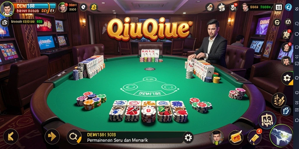 Tampilan gameplay QiuQiu yang menarik dan interaktif.