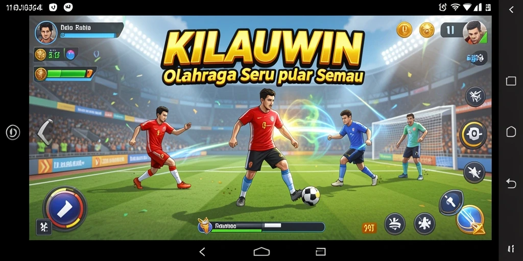 Screenshot dari gameplay KILAUWIN menampilkan aksi olahraga yang mendebarkan.