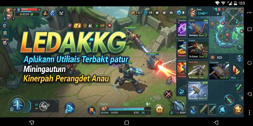 Tampilan utama LEDAKGG dengan fitur pengoptimalan perangkat yang menarik.