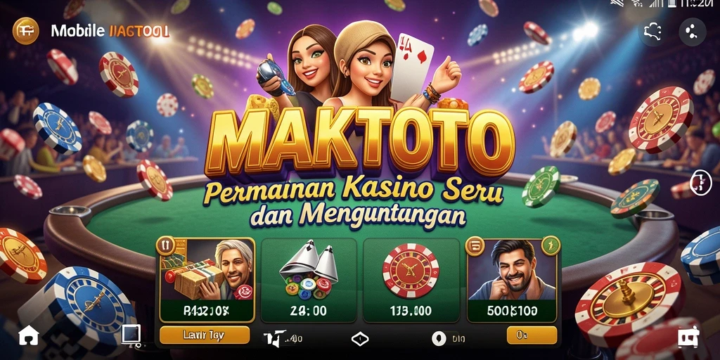 Screenshot MAKTOTO menampilkan gameplay kasino yang mendebarkan.