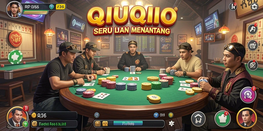 Screenshot gameplay RP66 yang penuh aksi dan strategi QiuQiu.