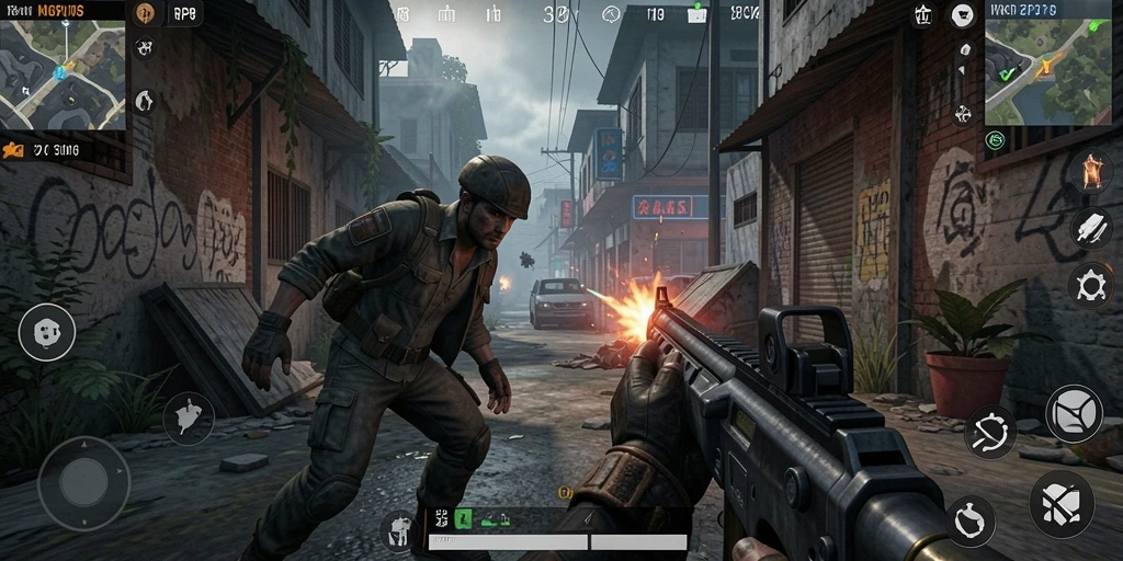 Tampilan gameplay menegangkan dan dinamis dari RP8.