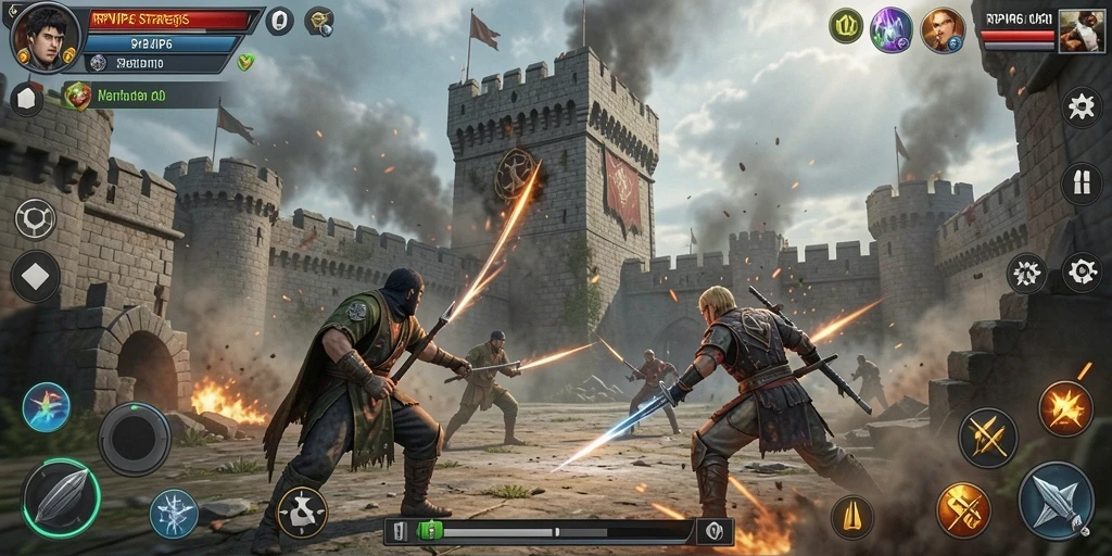 Screenshot menunjukkan aksi seru dalam gameplay Tower Defense RPVIP6.