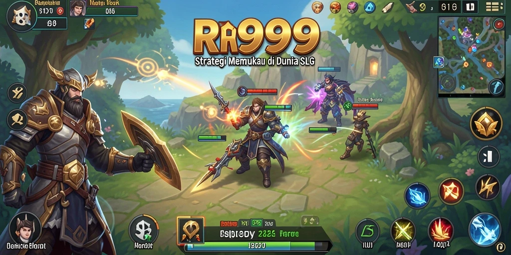 Screenshot gameplay menampilkan pertempuran menarik di dunia SLG.