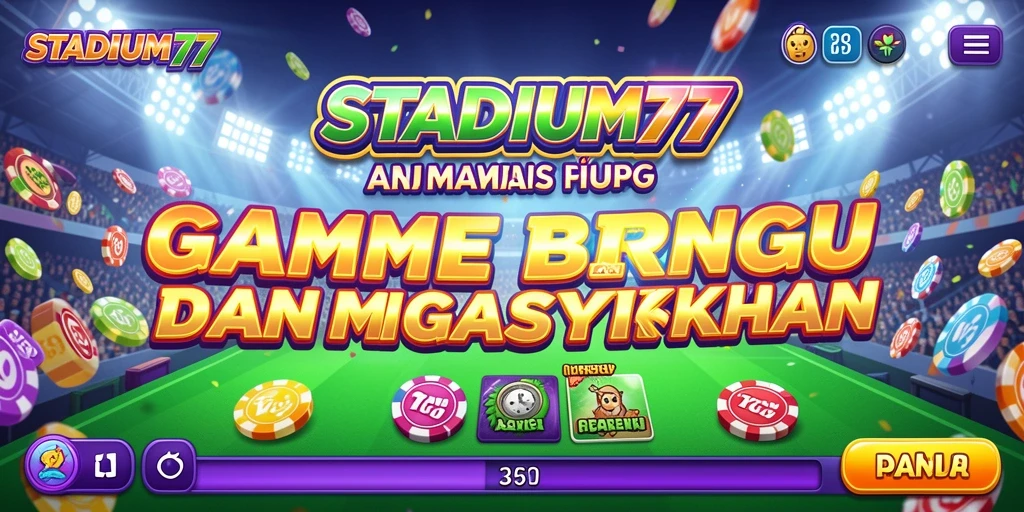 Tampilan gameplay seru di STADIUM77 yang menampilkan Fishing Bingo.