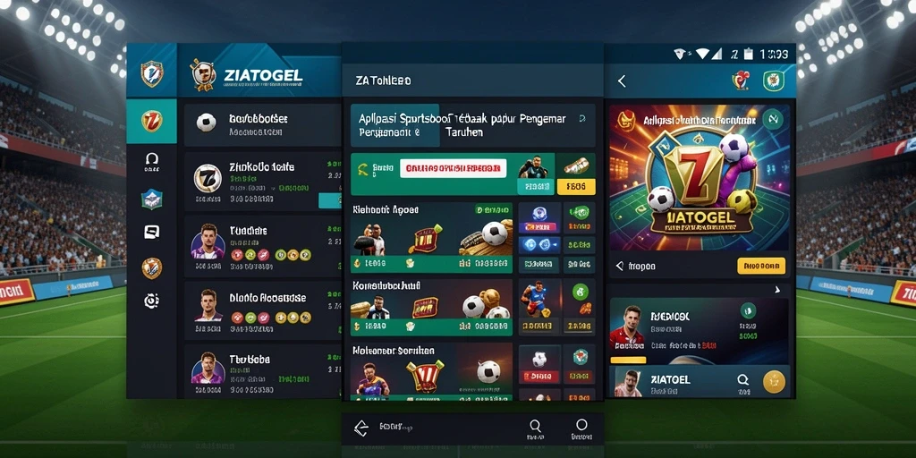 Screenshot utama ZIATOGEL menampilkan tampilan antarmuka taruhan olahraga.